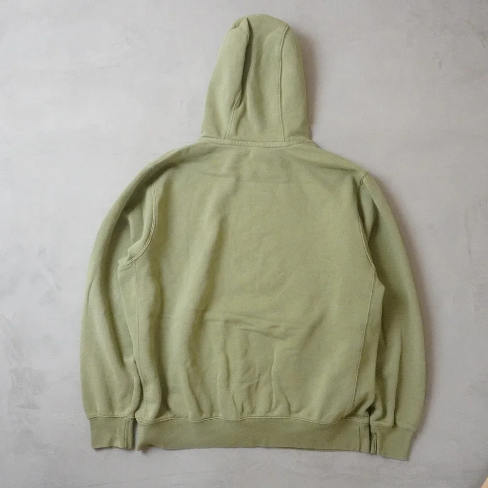 Nike Sportswear Club Fleece Hoodie Mens Large Olive Green Futura Logo Pullover